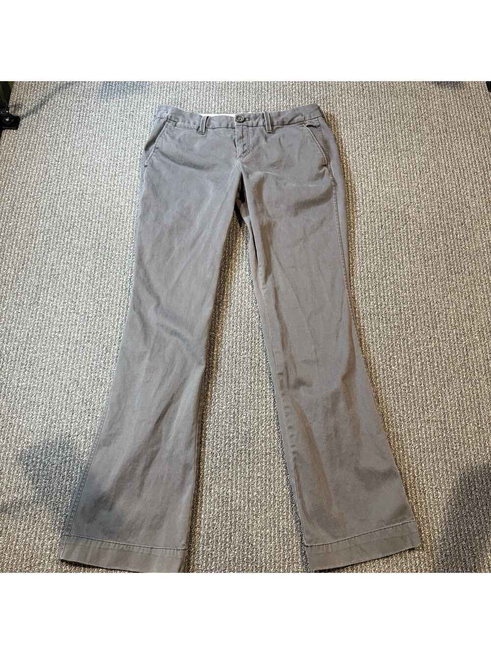 Banana Republic Gray Weekend Chino Wide Leg Cargo Khaki Pants Stretch Size 6